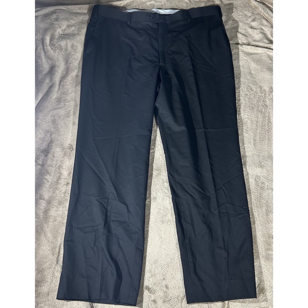 NWT Petrocelli Men's Brad Dress Pants Black Size 42x30 Viscose Blend